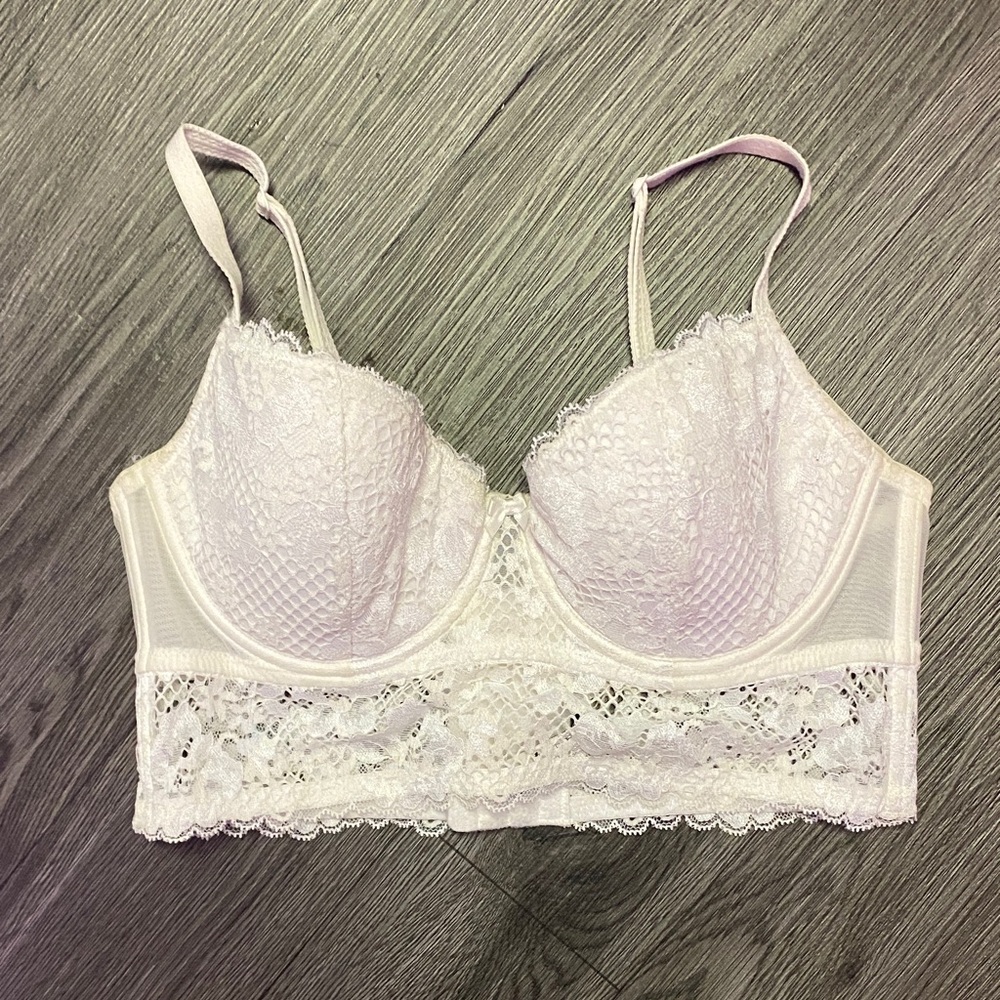 Adore Me Lace Tank Top in White